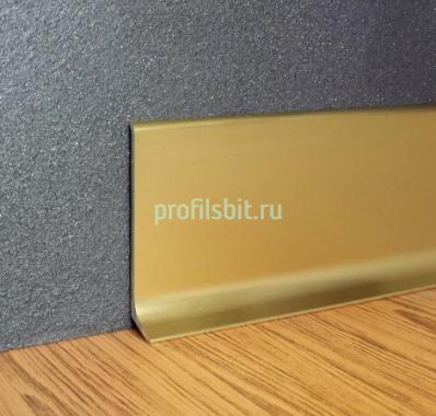 Алюминиевый плинтус для пола 80 мм Евротрим L-80 2156 золото 2,95 м
