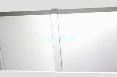 Соединитель ПВХ для плинтуса Евротрим F-70 серебро