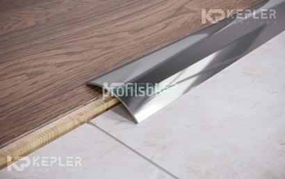 Одноуровневый порог стальной 50 мм FAR 5 P полированная сталь 2,7 м