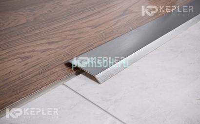 Одноуровневый порог стальной 60 мм FA 6 M сатинированная сталь 2,7 м