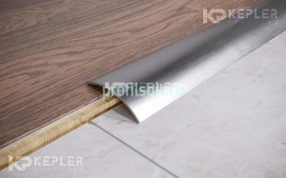 Одноуровневый порог стальной 60 мм FAR 6 M сатинированная сталь 2,7 м