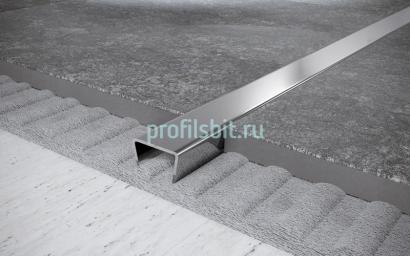 Стальной П-профиль 12х15 мм FUB 12х15 P полированная сталь 2,7 м