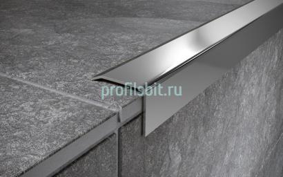 Угловой порог стальной 25x17 мм FC 17 P полированная сталь 2,7 м