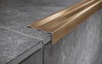 Угловой порог стальной 40х10 мм FCA 10 GM золото сатинированное 2,7 м