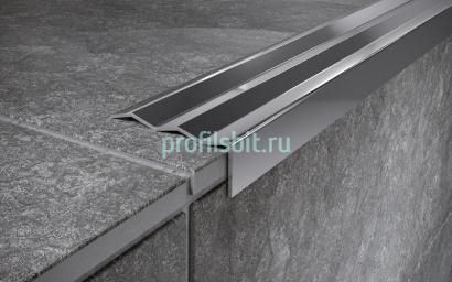 Угловой порог стальной 40х10 мм FCA 10 P полированная сталь 2,7 м