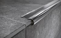 Угловой порог стальной 40х12 мм FCR 12 P полированная сталь 2,7 м
