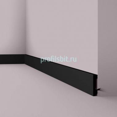 Черный напольный плинтус NMC Wallstyl FT2 BL 58х13 мм 200 см