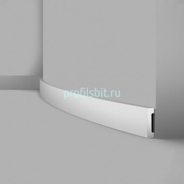 Напольный плинтус NMC Wallstyl WD2 flex гибкий белый 70х15 мм 200 см