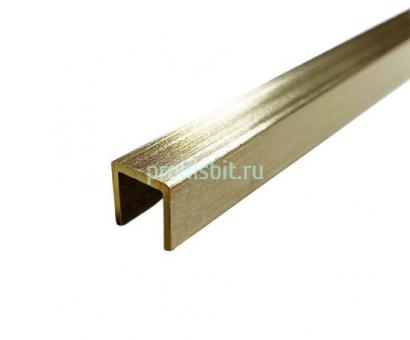 П-профиль 10х10х10 мм латунный шлифованный PU 10 3м