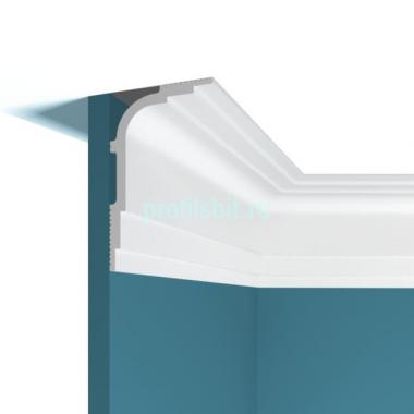 Потолочный плинтус Перфект Плюс P103 белый ударопрочный полимер 120х74 2 м