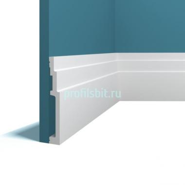 Плинтус напольный Перфект Плюс P110 белый ударопрочный полимер 130х18 2 м