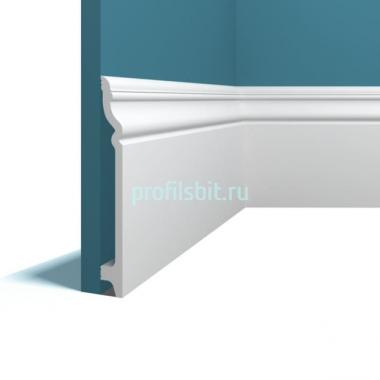 Плинтус напольный Перфект Плюс P118 белый ударопрочный полимер 160х18 2 м