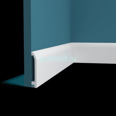 Плинтус напольный Перфект Плюс P152 белый ударопрочный полимер 125х21 2 м