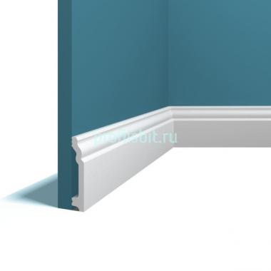 Плинтус напольный Перфект Плюс P157 белый ударопрочный полимер 78х14 2 м