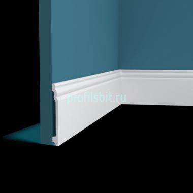 Плинтус напольный Перфект Плюс P158 белый ударопрочный полимер 130х15 2 м