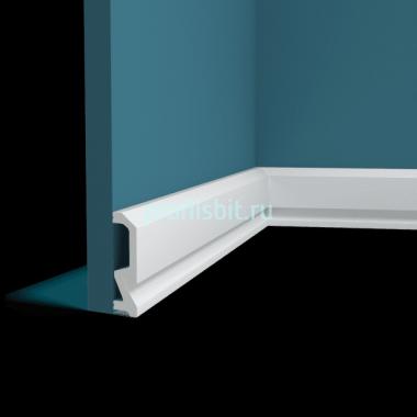 Плинтус напольный Перфект Плюс P176 белый ударопрочный полимер 100х21 2 м