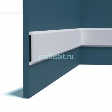 Молдинг Перфект Плюс P214-2800 белый ударопрочный полимер 100х14 2,8 м