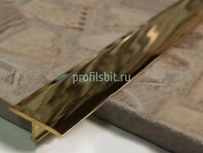 Латунный Т-образный профиль полированный 10х8 мм SP10 3 м
