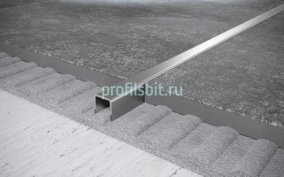 Стальной П-профиль 5х10 FSUP05-S сатинированный 2,7м