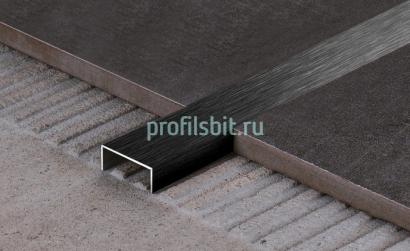 Стальной П-профиль 10х20 FSUP20-BS черный сатинированный 2,7м