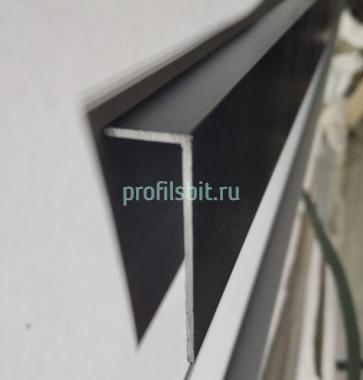 Теневой плинтус алюминиевый под гипсокартон ПБ-70х14 черный матовый 3м