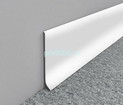 Алюминиевый плинтус напольный 40 мм ПТ-40 белый 3м