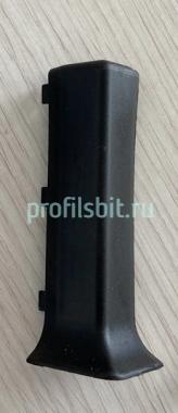 Металлический уголок наружний для плинтуса ПТ-60 М черный муар