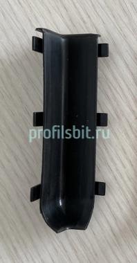 Металлический уголок внутренний для плинтуса ПТ-60 М черный муар