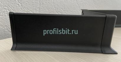 Алюминиевый плинтус напольный 60 мм ПТ-60 черный муар 3м