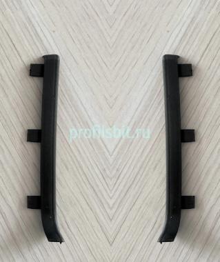 Металлические заглушки для плинтуса ПТ-79/10 М черный муар (кмп)