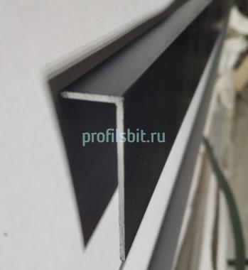 Плинтус алюминиевый для гипсокартона 40х13 мм ПБ-40х13 черный 3 м
