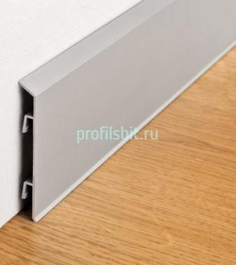 Напольный плинтус алюминиевый 100 мм ПТ-110 сырой алюминий 3 м