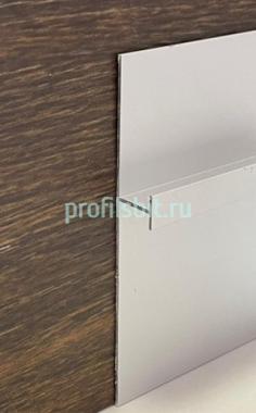 Плинтус алюминиевый для гипсокартона 70 мм ПТ-1/70 серебро 3 м