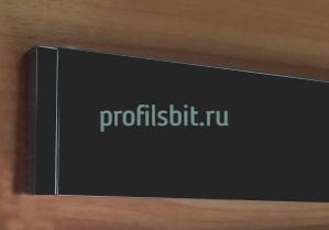 Напольный плинтус алюминиевый 40 мм ПТ-41 черный 3 м