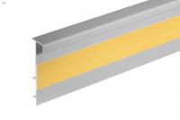 Ребристый плинтус для ковролина ПВХ 53х13 мм Cezar Dwo цвет 105 светло серый 2,5 м