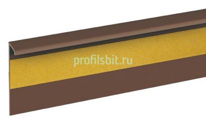 Ребристый плинтус для ковролина ПВХ 53х13 мм Cezar Dwo цвет 110 махагон 2,5 м