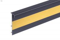 Ребристый плинтус для ковролина ПВХ 53х13 мм Cezar Dwo цвет 123 графит 2,5 м