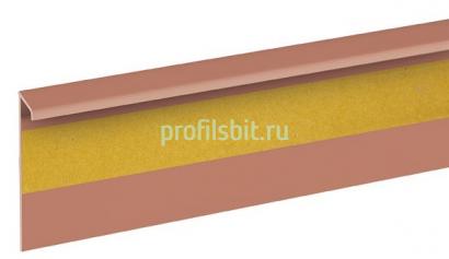 Ребристый плинтус для ковролина ПВХ 53х13 мм Cezar Dwo цвет 137 коралловый 2,5 м