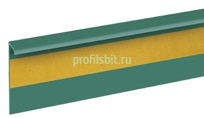 Ребристый плинтус для ковролина ПВХ 53х13 мм Cezar Dwo цвет 141 туркус 2,5 м