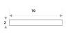 Алюминиевая полоса 2х70 мм 3 м без покрытия