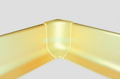 Комплект уголков внутренних (2 шт.) для алюминиевого напольного плинтуса Effector Q63 ПВХ золото