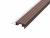 Угловой порог 10х32х18 мм закладной с резиновой вставкой на алюминиевой основе Евроступень Z32 коричневый 2,7 м