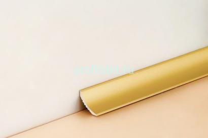 Напольный микроплинтус алюминиевый 15х15 мм EWA Евротрим 7956.00 золото 3 м