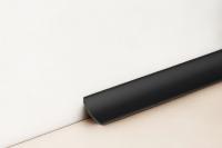 Напольный микроплинтус алюминиевый 15х15 мм EWA Евротрим 7956.05 черный 3 м