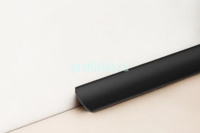 Напольный микроплинтус алюминиевый 15х15 мм EWA Евротрим 7956.05 черный 3 м