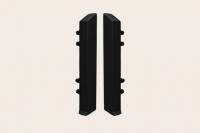 Комплект алюминиевых заглушек для плинтуса Евротрим F-100 2642.05 (левая+правая) кмп черные