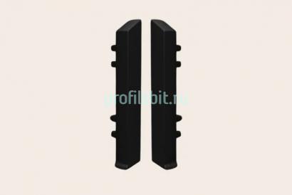 Комплект алюминиевых заглушек для плинтуса Евротрим F-70 2158.05 (левая+правая) кмп черные