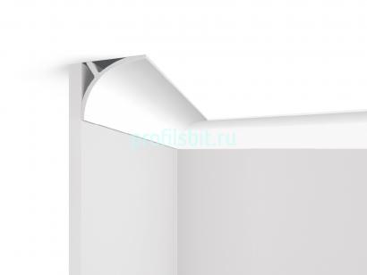 Потолочный плинтус 90х115 мм HiWood A146 белый 2м