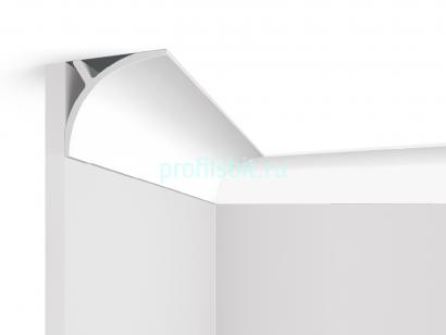 Потолочный плинтус 140х110 мм HiWood A178 белый 2м