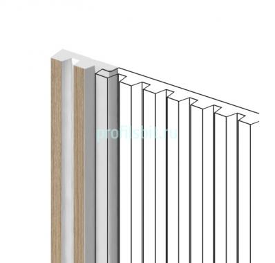 Финишный молдинг для панелей HiWood LF129A BR417N под дерево 11х34 мм 2,7 м
